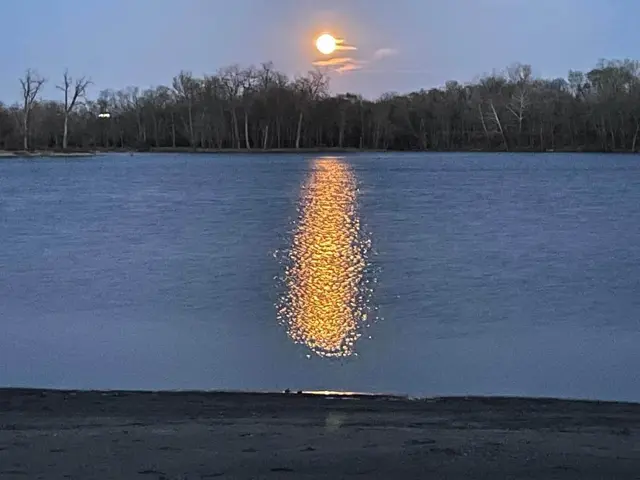 Lake at sunset