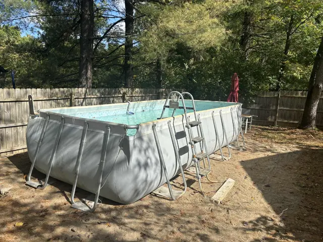 Solar-heated pool