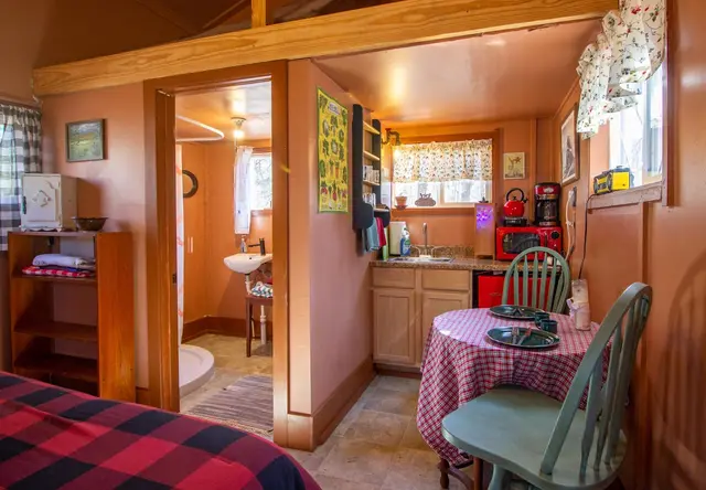 Full bathroom with kitchenette