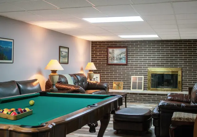 Pool table — basement