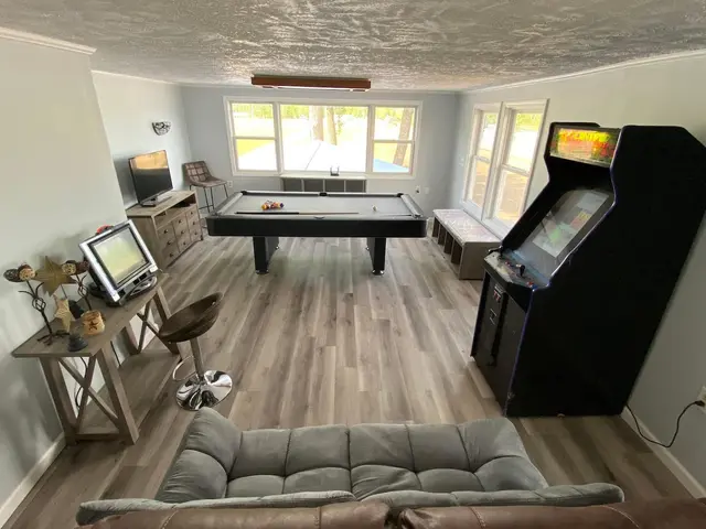 Living room with arcade games