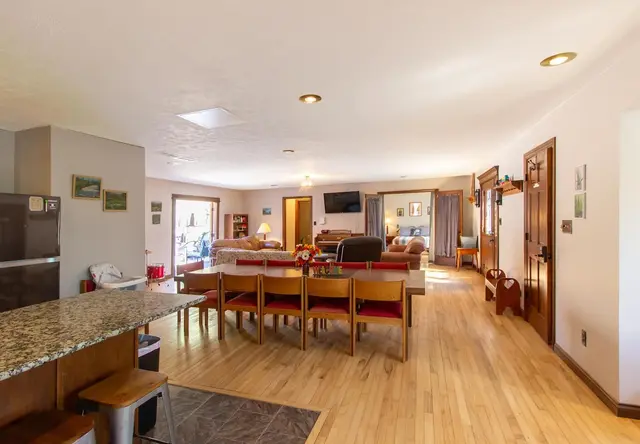 Living room with French doors